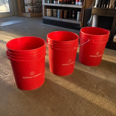 Customized 5 gallon buckets for hardware and paint stores