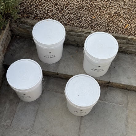 Logo printed 5 gallon buckets for retail